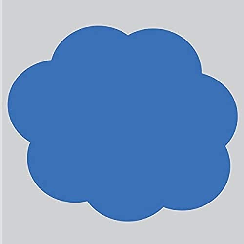 Blue, cloud-shaped vinyl record, likely for the "Wand - Plum" album.