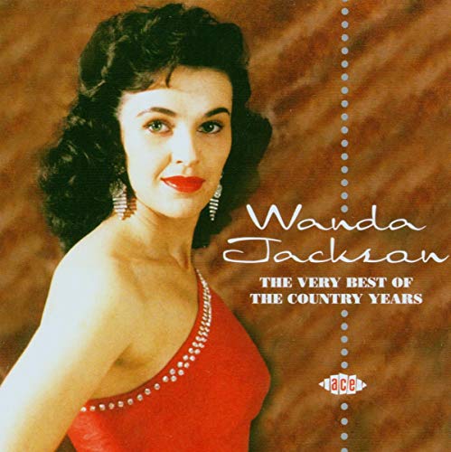 Wanda Jackson CD cover featuring a portrait of the singer in red.