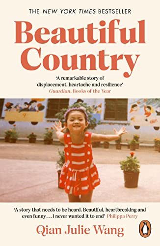 Book cover: “Beautiful Country” with a young girl smiling in front of a mural.