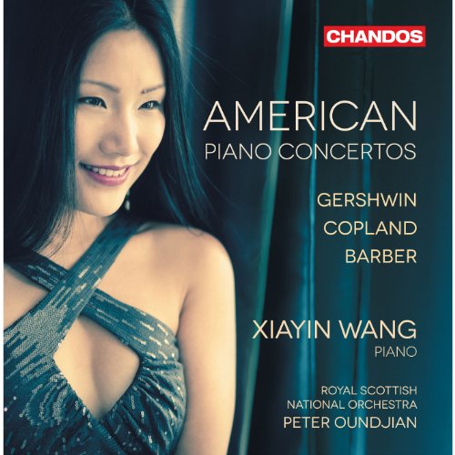 CD cover featuring pianist Xiayin Wang, titled "American Piano Concertos.