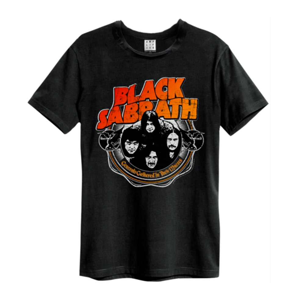 Black Sabbath "War Pigs" album art on a black t-shirt.