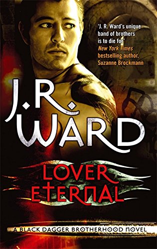 Book cover featuring a shirtless man with a shoulder tattoo, titled Lover Eternal.