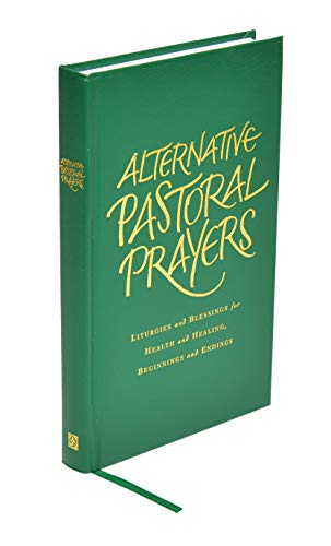 Green hardcover book titled Alternative Pastoral Prayers with gold lettering on a white background.