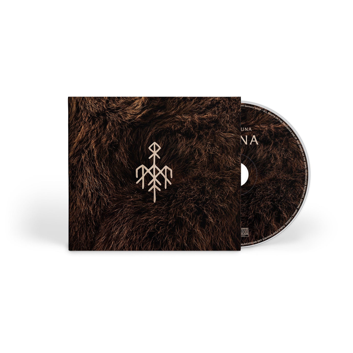 Wardruna "Birna" CD case with textured dark cover and runic symbol.