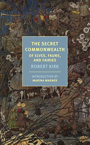 Book cover featuring a dense, detailed illustration of fairies and folk figures in nature.