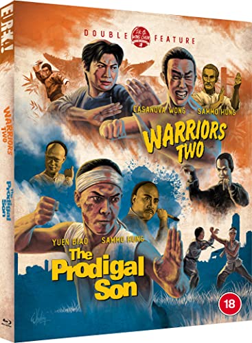 Blu-ray cover for “Warriors Two” and “The Prodigal Son” martial arts films.