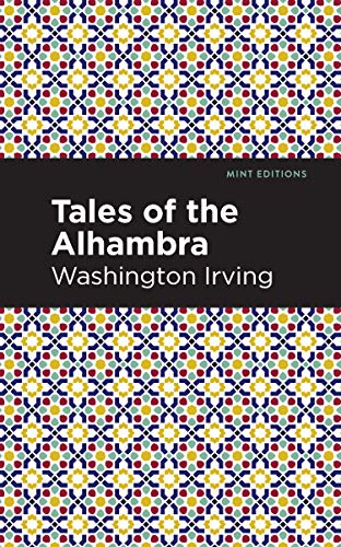 Book cover for "Tales of the Alhambra" with patterned tile design.