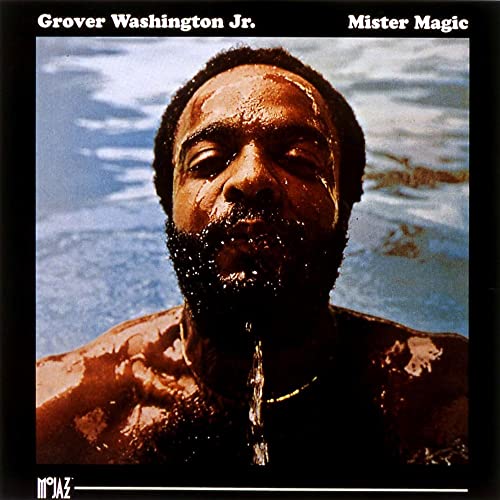Grover Washington Jr. album cover, close-up of a man in water.