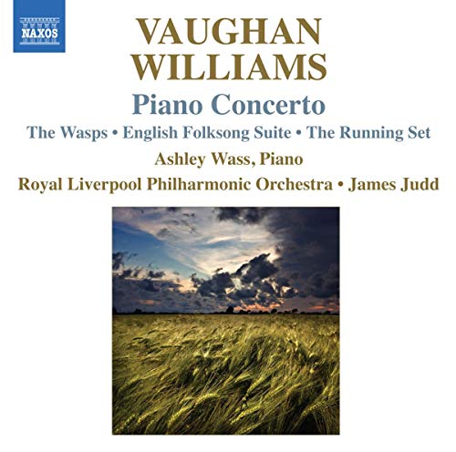 CD cover for Vaughan Williams’ Piano Concerto with field and sky image.