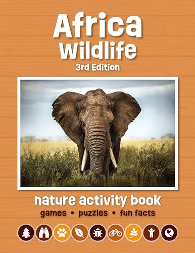 Book cover featuring an elephant in a grassy African landscape.