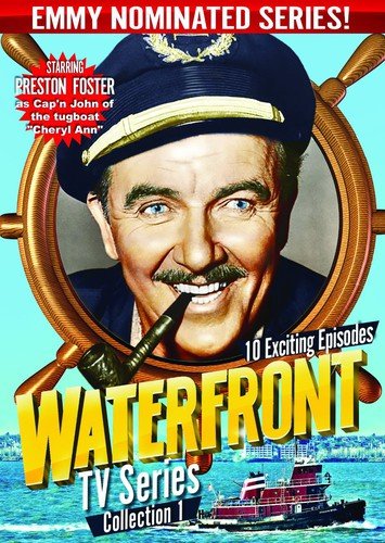 “Waterfront” TV series DVD cover featuring Preston Foster in a captain’s hat.