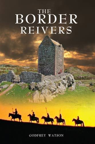 Book cover: stone tower, riders on horseback, and rolling hills.