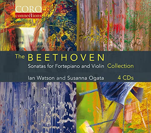 CD cover for "The Beethoven" collection by Watson and Ogata, abstract art.
