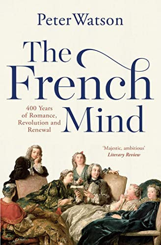Book cover: "The French Mind" with 18th-century portrait detail.