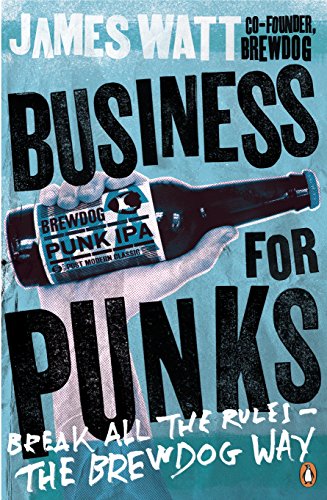 Book cover: "Business for Punks" with a beer bottle illustration.