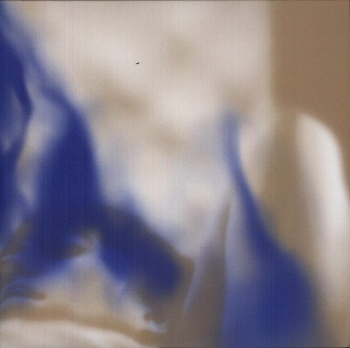 Abstract vinyl record cover with blurred blue and tan tones.