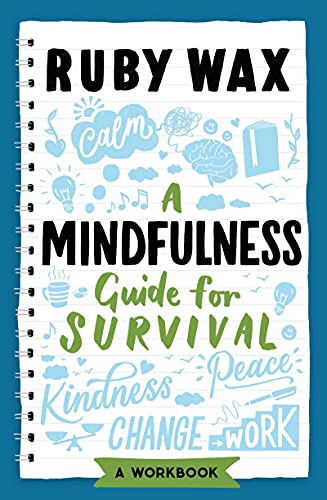 Book cover: "A Mindfulness Guide for Survival" with illustrated doodles.