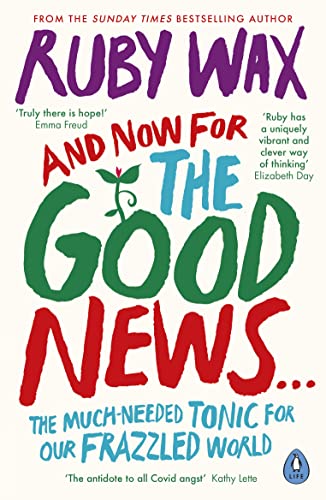 Book cover with colorful, hand-lettered title "And Now For The Good News".