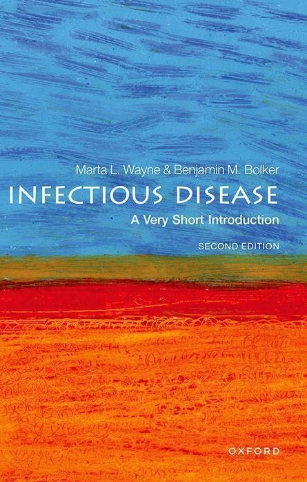 Book cover for Infectious Disease: A Very Short Introduction with abstract landscape art.