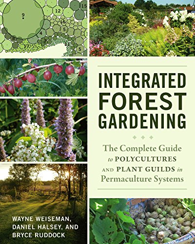 Book cover featuring diverse plants, gardens, and a forest edge design.