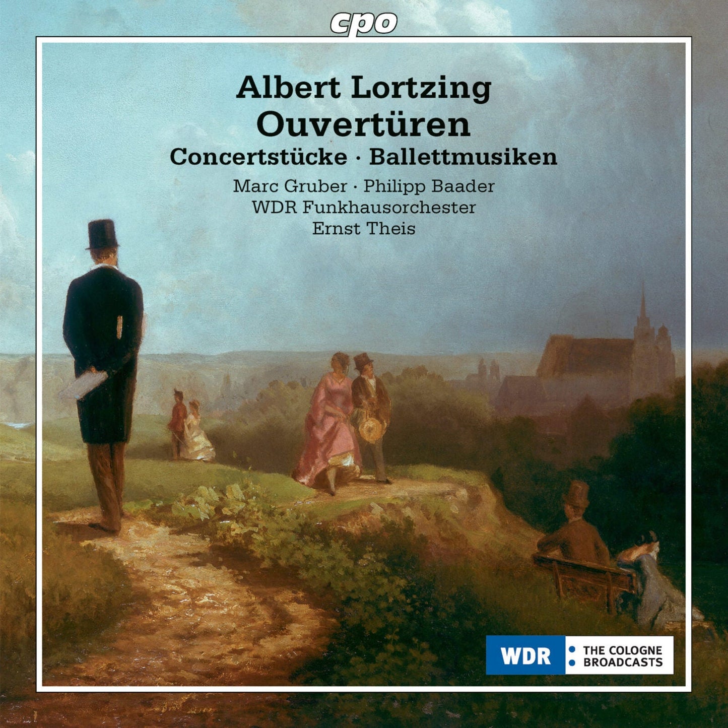 CD cover: painting of figures in a park, text details composer Lortzing.