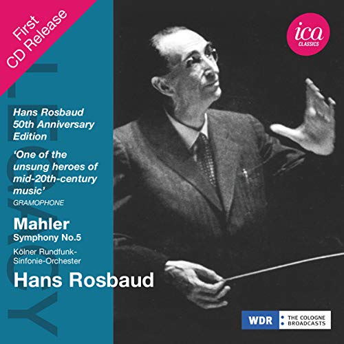 CD cover featuring a black and white portrait of conductor Hans Rosbaud.