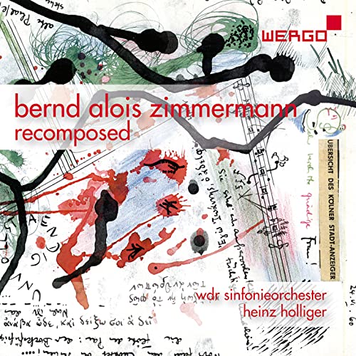 CD cover featuring abstract ink splatters, musical notation, and handwritten text on white background.