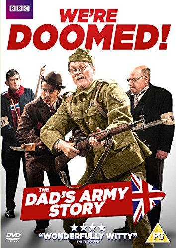 DVD cover for We're Doomed featuring four men in period costumes against white background.