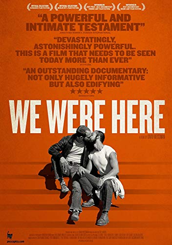 “We Were Here” DVD cover featuring two men in an intimate embrace.