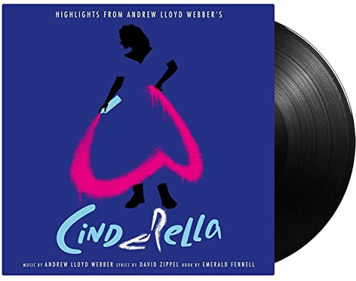 Cinderella vinyl record cover with silhouette and pink heart design.