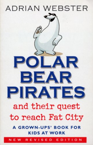 Book cover: cartoon polar bear with text “Polar Bear Pirates.”