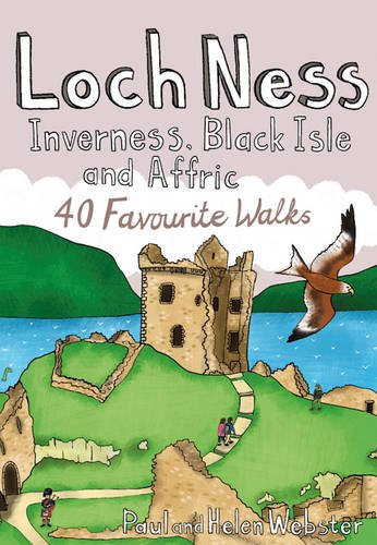 Book cover illustration featuring a castle ruin, a bird of prey, and walking paths.