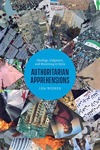 Book cover with collage of Syrian protest imagery and bold blue title.
