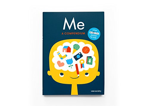 Kids' journal cover with illustrated head full of colorful objects.
