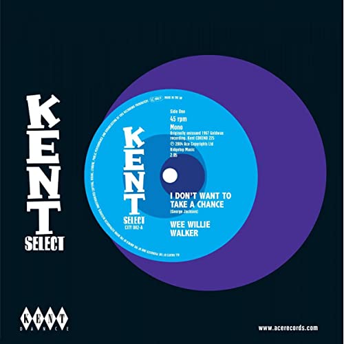 A light blue Kent Select vinyl record label on a dark background.