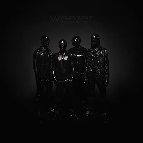 Weezer’s “Black Album” CD cover: four figures in black against black.