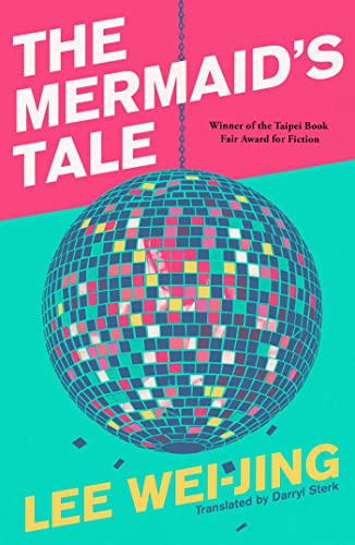 Book cover: "The Mermaid's Tale" with a disco ball and teal background.