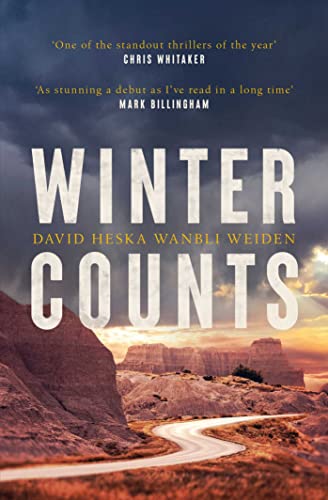 Book cover: "Winter Counts" with a desert landscape and large white text.
