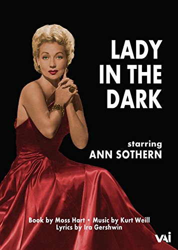 Ann Sothern in a red gown on the "Lady in the Dark" DVD cover.