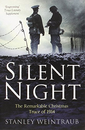 Book cover depicting soldiers near barbed wire, titled “Silent Night.”