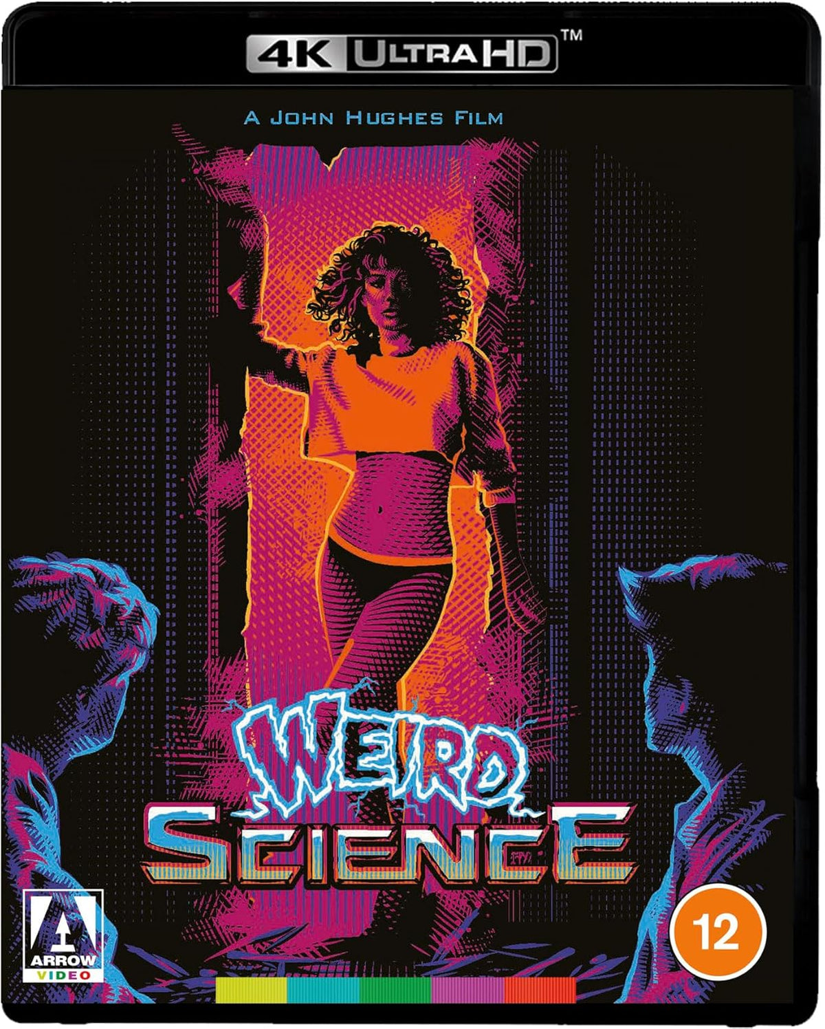 Weird Science" Blu-ray cover featuring a woman between two shadowy figures.