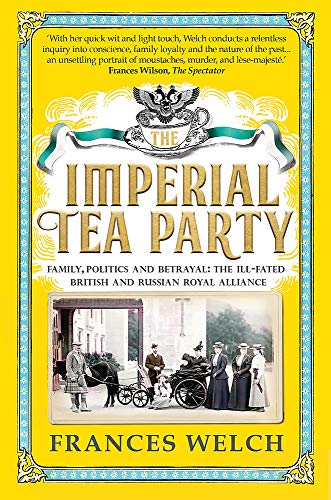 Book cover: “Imperial Tea Party” depicting royals and a vintage car.