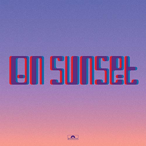 Album cover for Paul Weller’s “On Sunset” with retro typography.