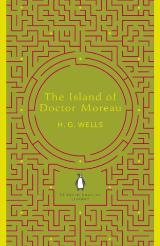 Book cover: green labyrinth design with title “The Island of Doctor Moreau”.