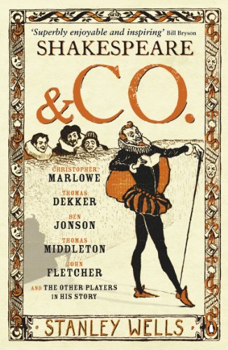 Book cover: “Shakespeare & Co.” with illustrated figures in Elizabethan attire.