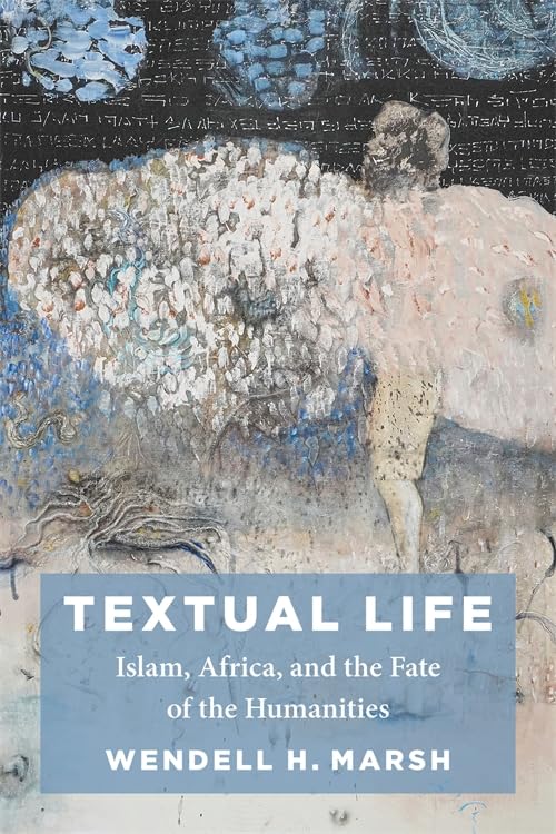 Book cover with abstract art and title “Textual Life” by Wendell H. Marsh.