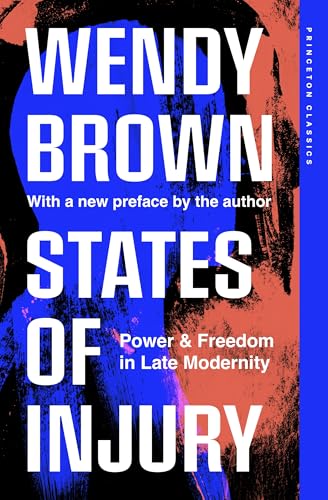 Book cover: "States of Injury" by Wendy Brown, with red and blue text.
