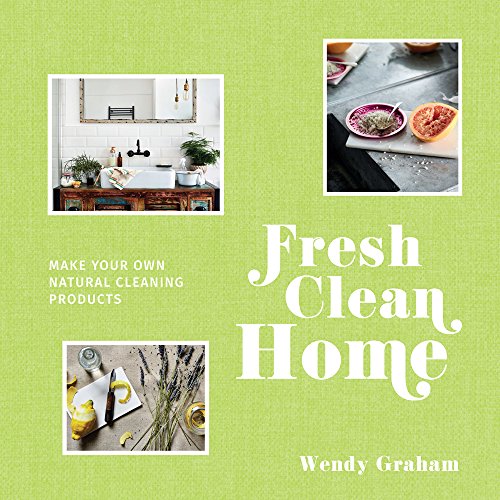 Book cover with images of cleaning supplies, citrus, and a bathroom sink.