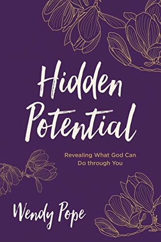 Book cover with gold floral designs and white script title "Hidden Potential".