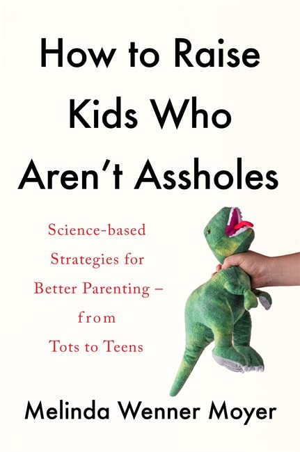Book cover with title and a hand holding a toy dinosaur.
